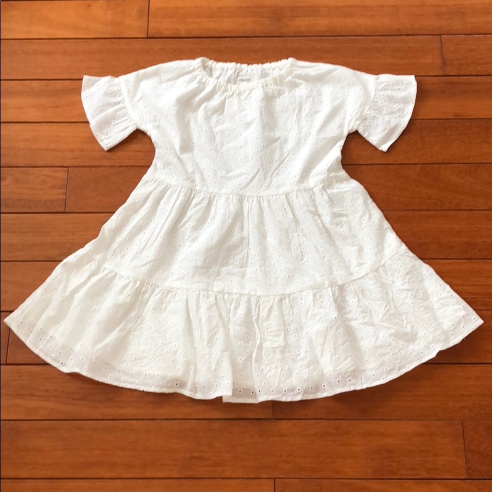 🎉HP🎉NWT Gymboree Girls White Eyelet Dress - M7/8 - Picture 1 of 6